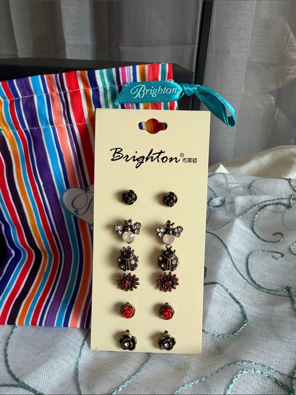Brighton Multi-Stud Earring Set w/Dust bag!